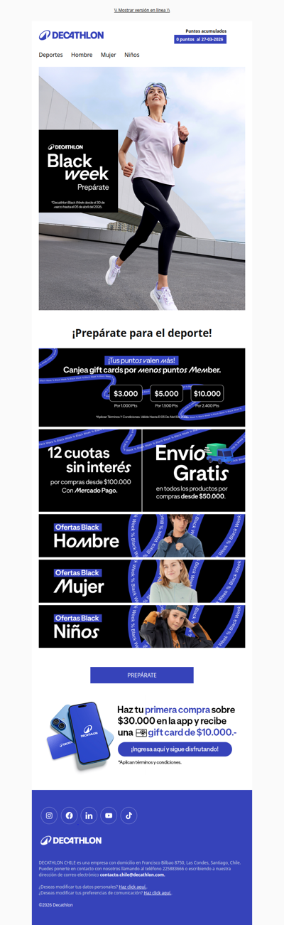 ¡Decathlon Black Week está por llegar! Prepárate 🤩