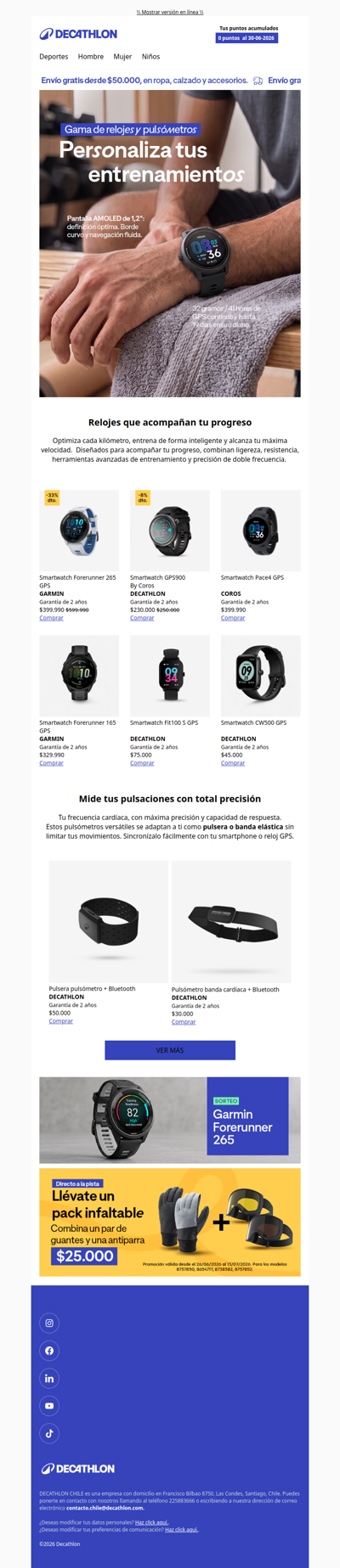 Relojes y pulsómetros que acompañan tu progreso con máxima precisión 📈