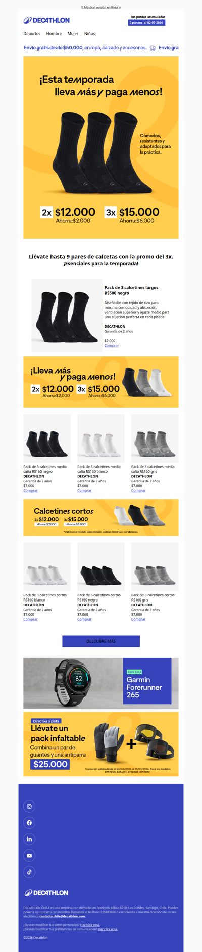 Este invierno llévate 3 y paga menos 🧦