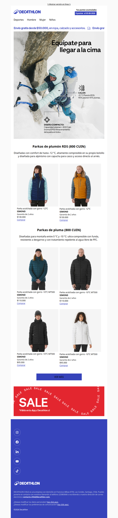 ¡Parkas de plumas que cubren hasta -12°C! 🤩