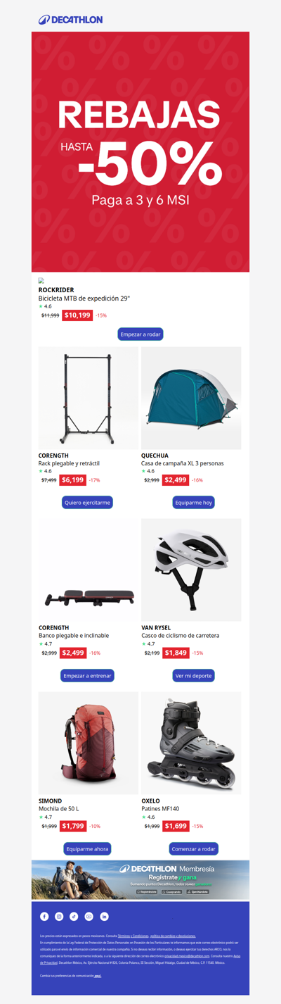 🔥 Rebajas de fin de temporada en +65 deportes.