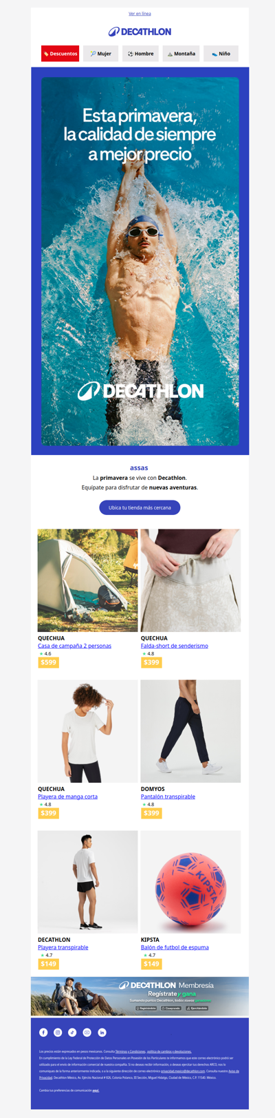 ☀️ assas, ¡la primavera se vive mejor con Decathlon!