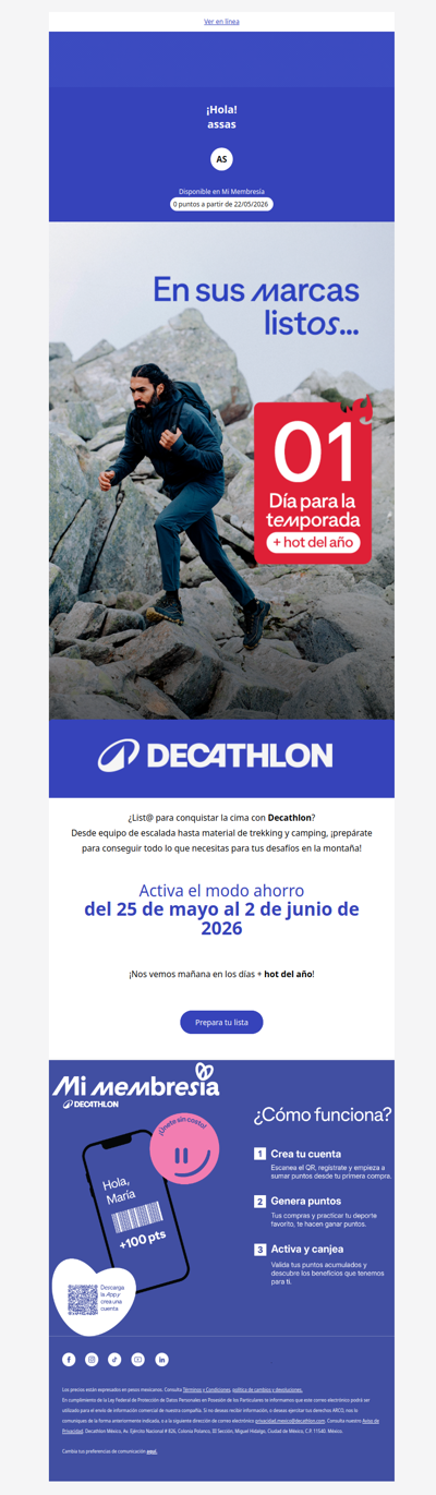¡Mañana es el día! 🥳 Hot Sale en Decathlon