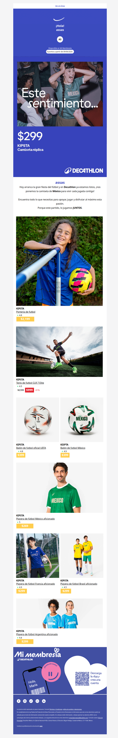 🇲🇽 ⚽ Gritemos cada gol con Decathlon