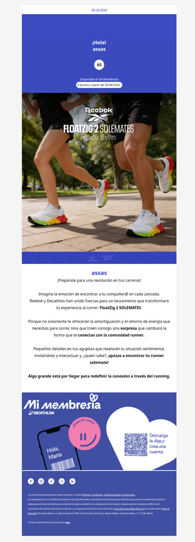 💖 Decathlon x Reebok: ¿List@ para conectar en cada carrera?