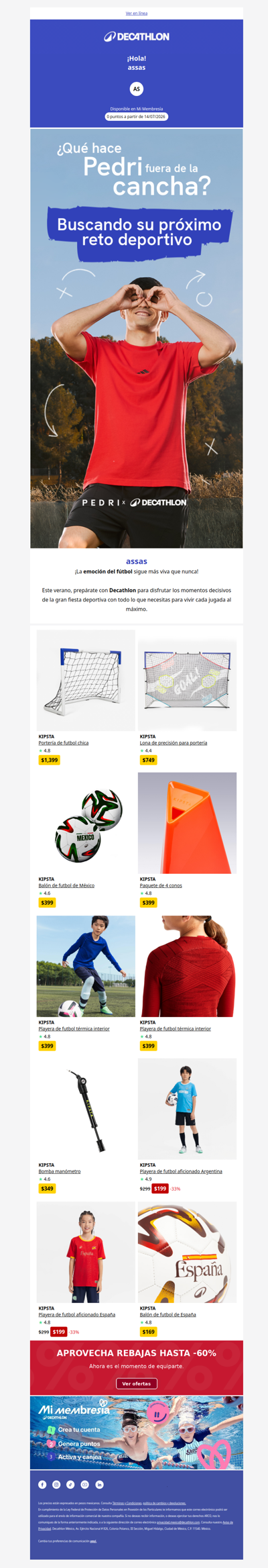 ⚽ Vive cada gol con Pedri y Decathlon
