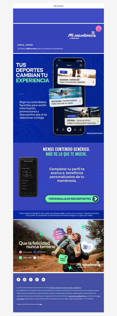 Elige tus deportes favoritos y llévate un cupón 🎁