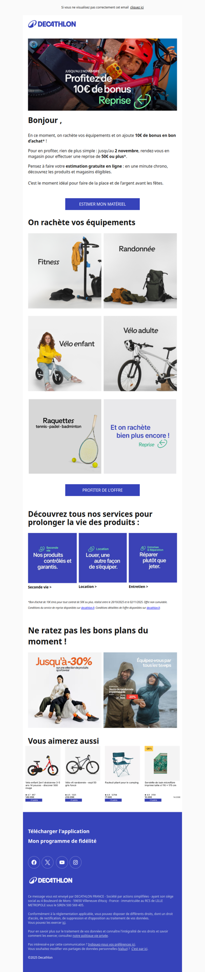 On vous offre 10€ de bonus sur votre reprise