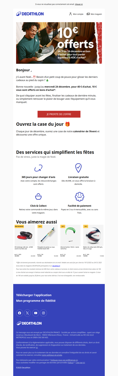 , on vous offre 10€ pour préparer Noël 🎁