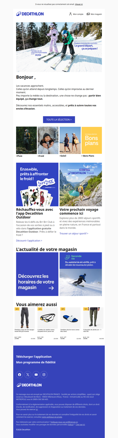 Vous partez en vacances    ? ⛷️🌊