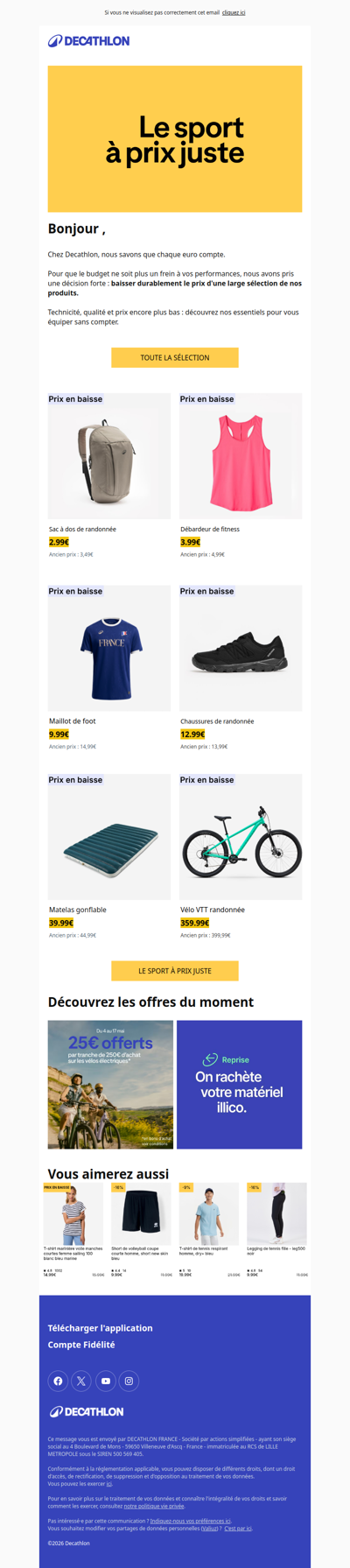 📢 Baisse de prix sur vos articles préférés