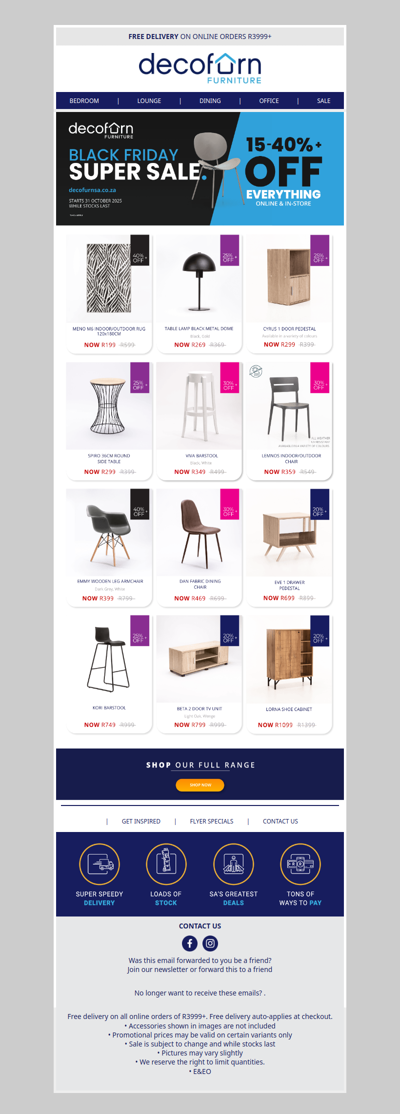 ✨ Style More, Spend Less With 15%–40%+ Off Storewide! 🛋️