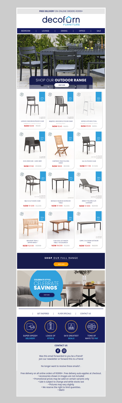 🌿 Celebrate Style Outdoors - Relax & Save with Our Latest Outdoor Deals!