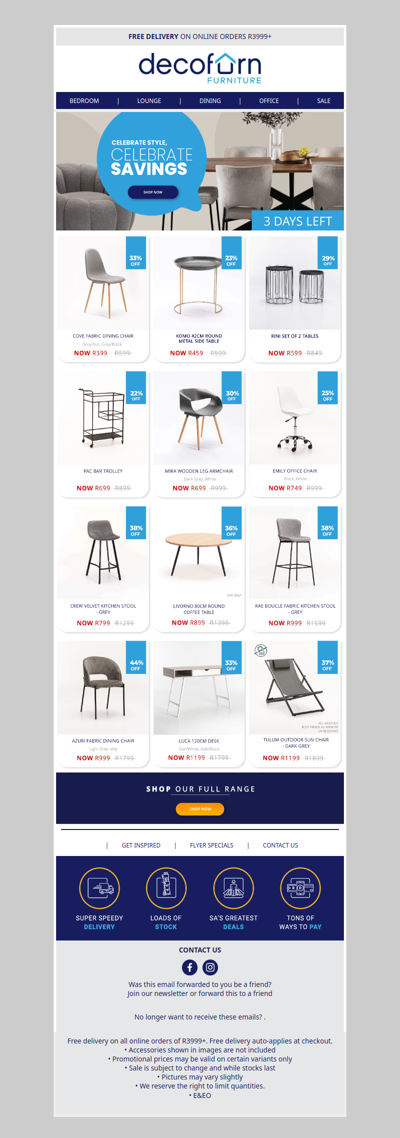 Celebrate Style, Celebrate Savings - Only 3 Days Left!