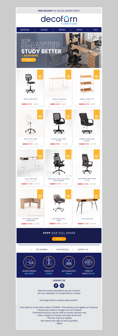 Work Smarter, Study Better. Sale Starts Now! Stylish Desks and Office Chairs Made for Focus.