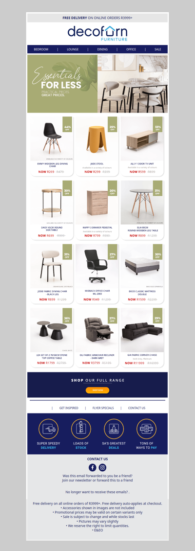 Essentials for Less Just Arrived! Practical Pieces. Great Prices.