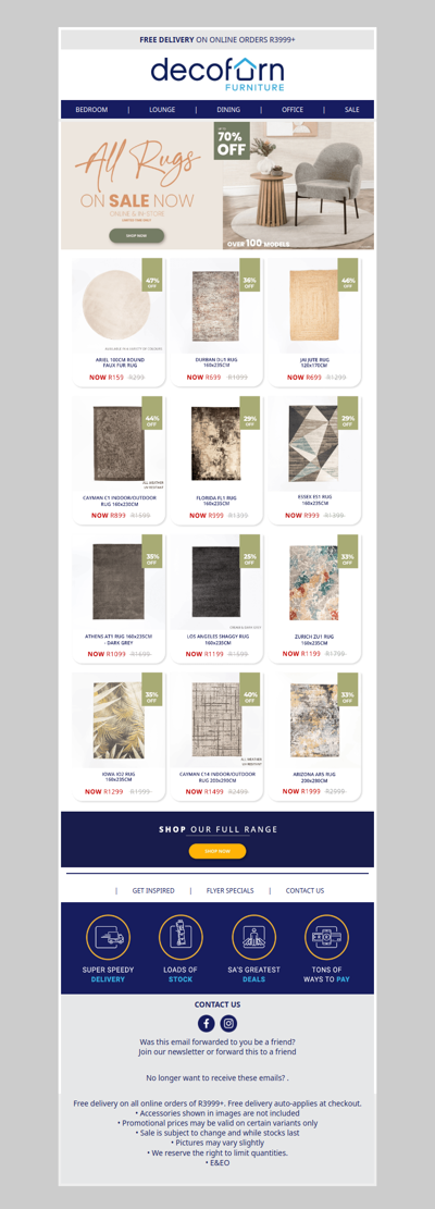 All Rugs, Now on Sale - Discover over 100 styles and save up to 70% OFF while stocks last!