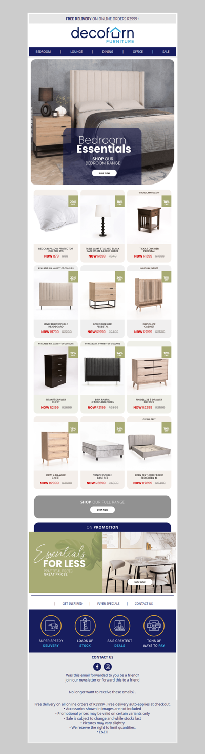 Bedroom Essentials Made Easy - Style, Comfort & Value!