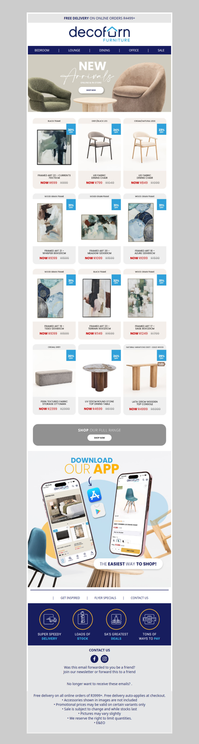 New In. Fresh Looks for Your Space!