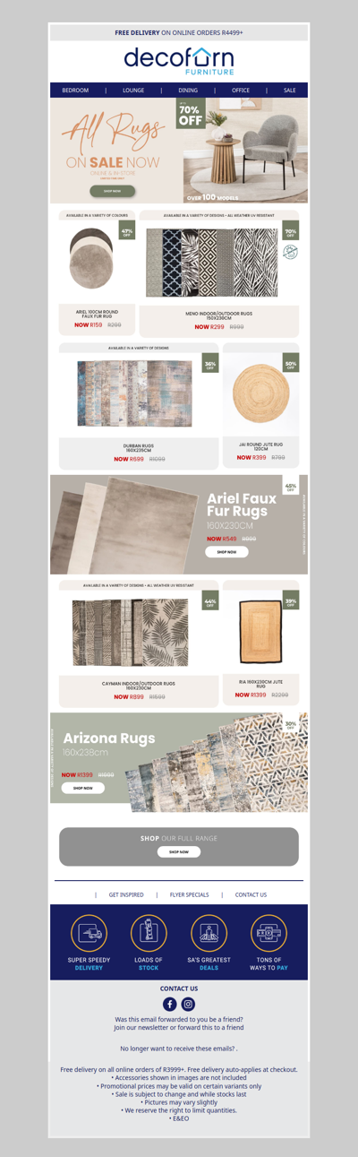 Up to 70% Off Rugs - It’s Time to Refresh! All Rugs on SALE.