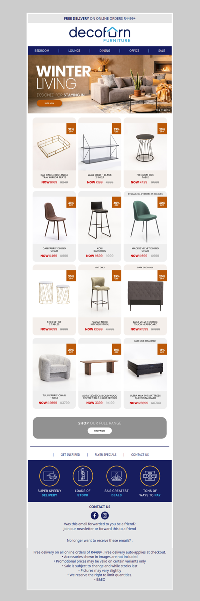 Winter Comfort, Everyday Prices - Stay In. Save More. Love Your Space! ♥️