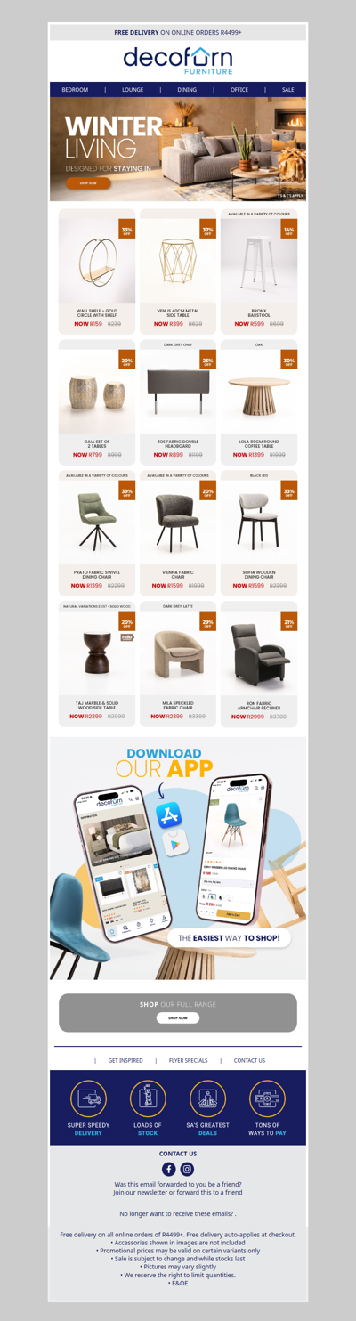 Cosy Up Your Home for Less - Discover Furniture & Décor To Make Every Room Feel Warmer.