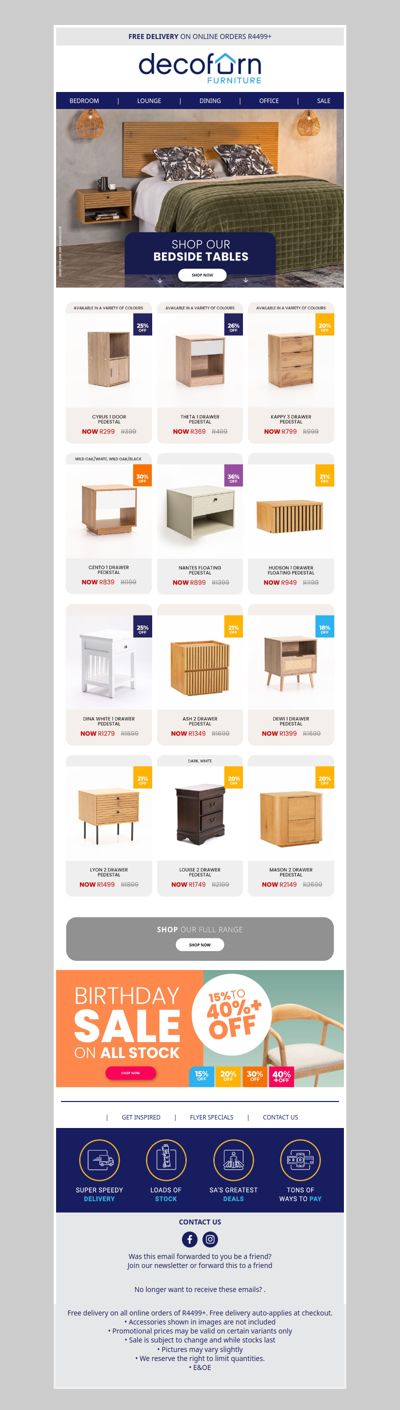Your Perfect Bedside Table Awaits - Birthday Sale Up to 40%+ OFF!