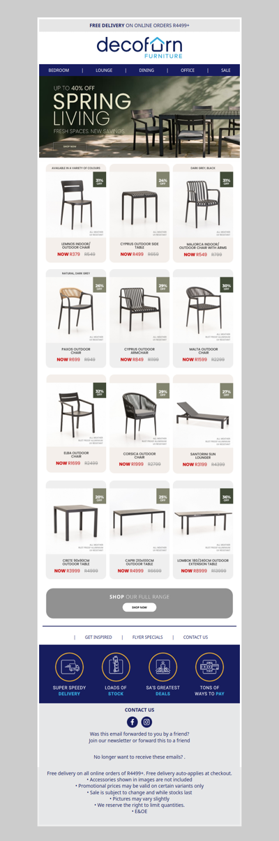 Spring into Savings: Up to 40% Off Outdoor Furniture! 🌼