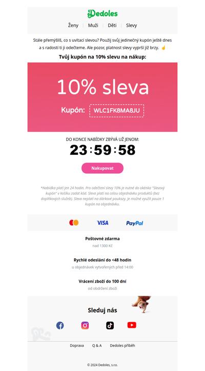 Sleva 10% na tebe stále čeká