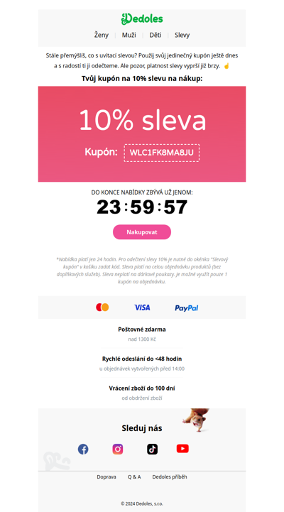 Sleva 10% na tebe stále čeká