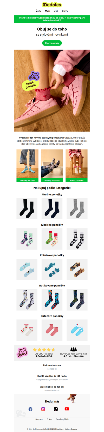 Objev top 15 nových párů ponožek 💥