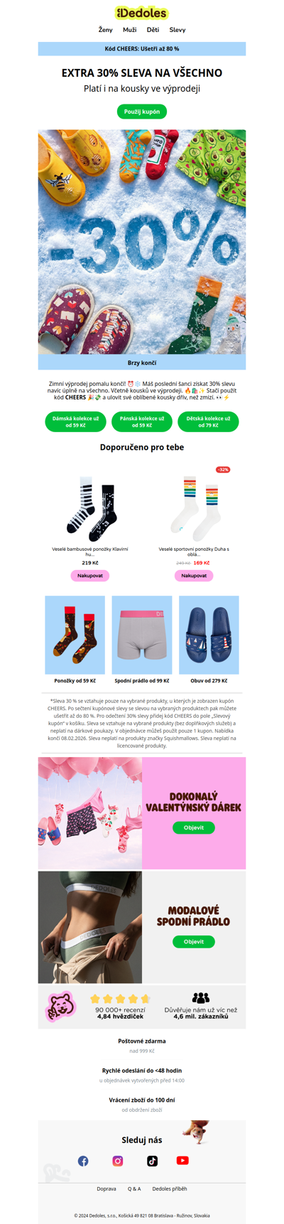 Zasloužíš si SLEVU 30 % NA VŠECHNO ✨