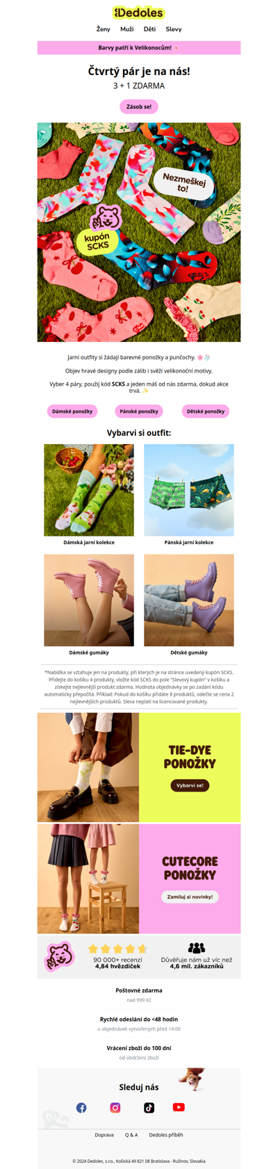 Vyber 4. Zaplať za 3. 🤫