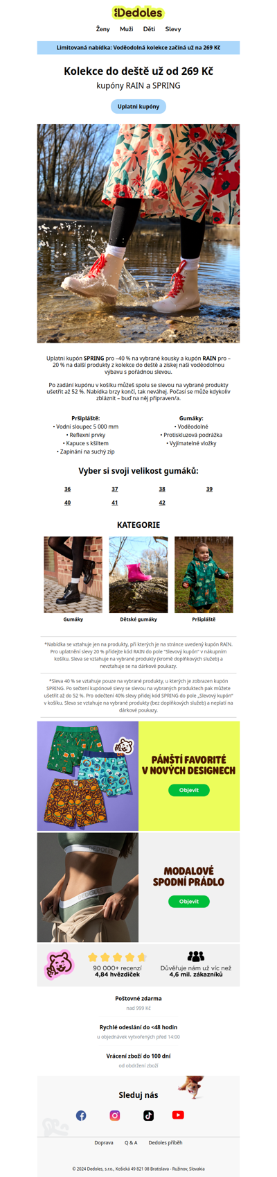 Kolekce do deště až –52 % ☂️