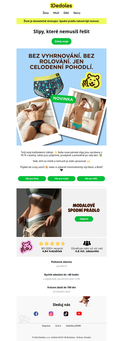 Slipy, co se nerolují a nevyhrnují 🔥