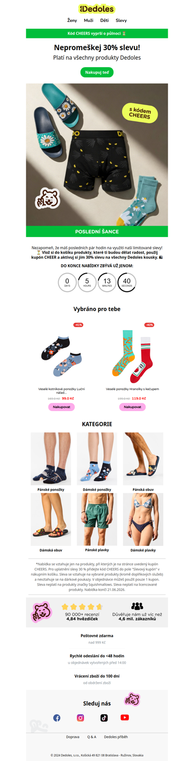 Poslední šance získat 30% slevu na vše ⏳