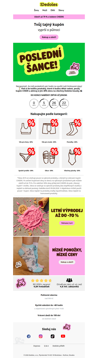 Poslední šance získat 30% slevu na vše ⏳