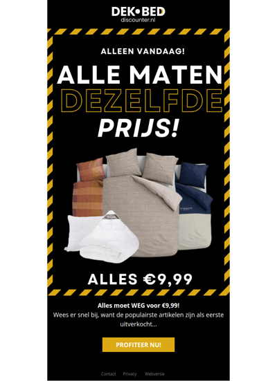 Alles moet WEG voor €9,99