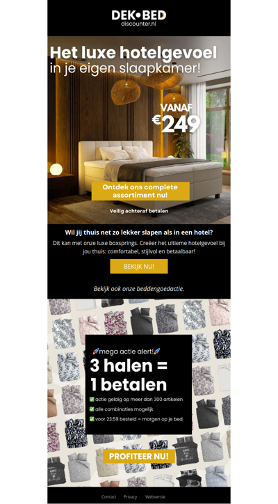 Hotelcomfort thuis: luxe boxsprings vanaf €249