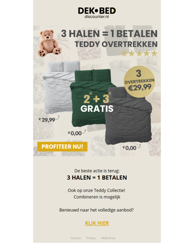 3x 🧸 overtrekken voor €29,99