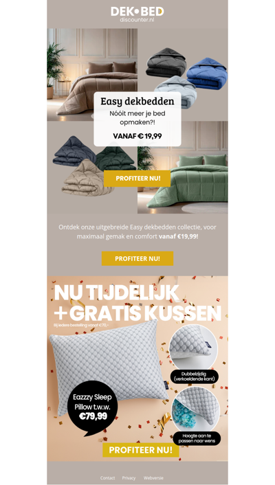 Easy dekbedden vanaf €19,99!