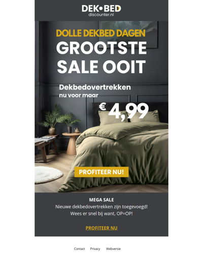 Wil je geld besparen?! €4,99 OUTLET!