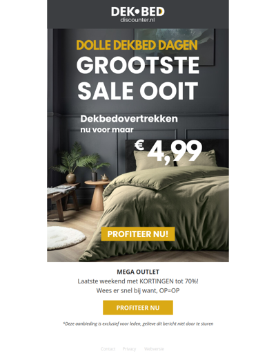 Laatste kans: OUTLET vanaf €4,99