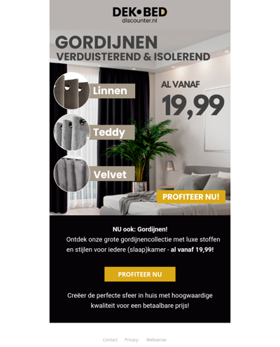 Haal hier je luxe gordijnen! Al vanaf 19,99!