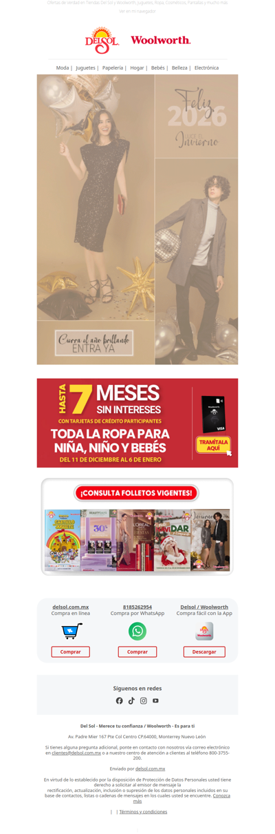 🌟 Aún no tienes outfit, Ven a Tiendas Del Sol y Woolworth por tu mejor opción  🤩 ✨