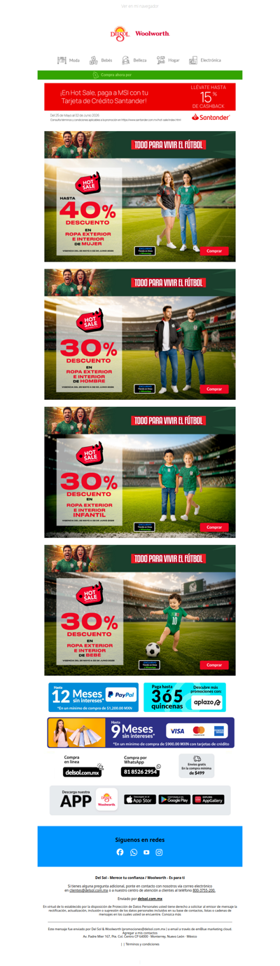 ¡Hasta 40% de descuento! ⏰
