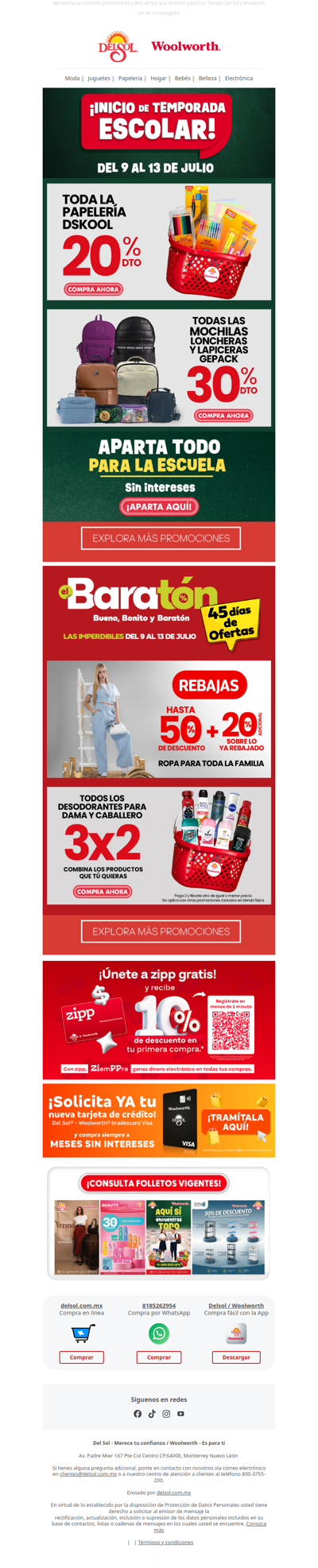 20% De Descuento Toda la Papelería D'Skool y 30% Todas Las Mochilas, Loncheras y Lapiceras Gepack