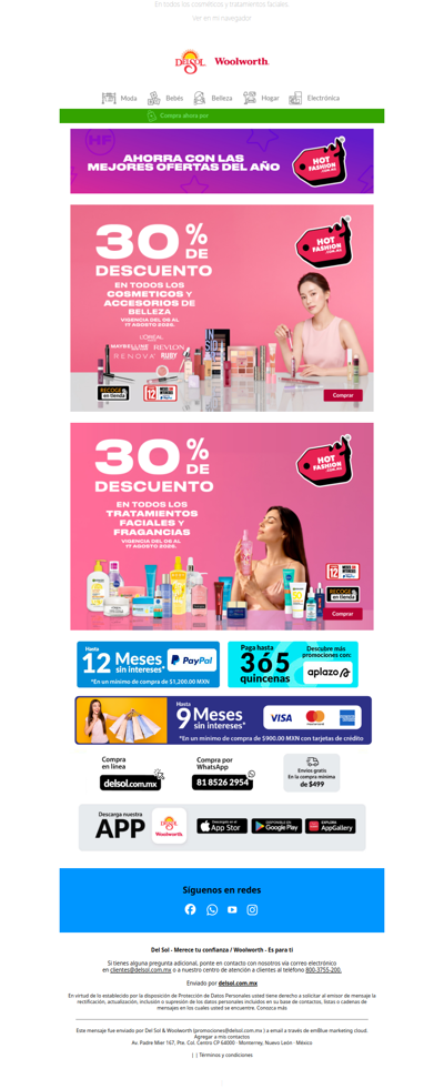 ¡30% de descuento! 🌞