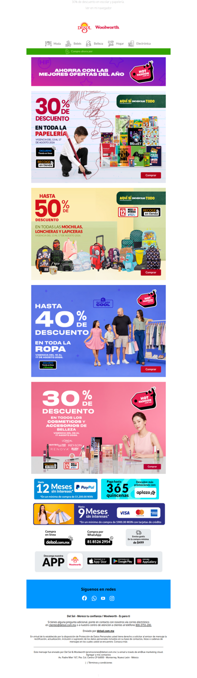 ¡Último día de descuentos!  😱