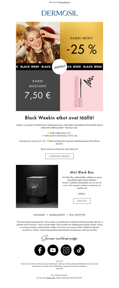 Kaikki meikit nyt -25 % ✨💄